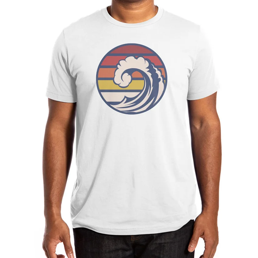 Футболка с рисунком волны океана воды природных цветов мира серфинга катания на