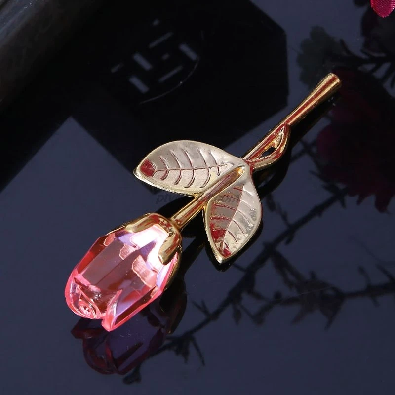 Мини хрустальные розы домашний декор день рождения свадьба ремесло подарок на