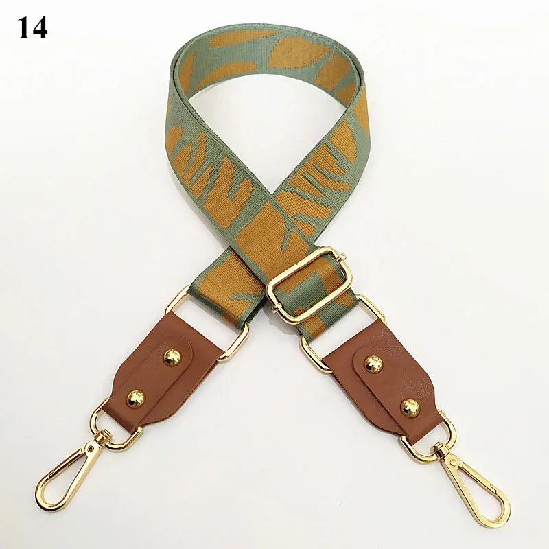 

1Pcs Cotton Bag Strap Woman Colorful Strap for Crossbody Messenger Shoulder Bag Adjustable Embroidered Belts Straps Accessories