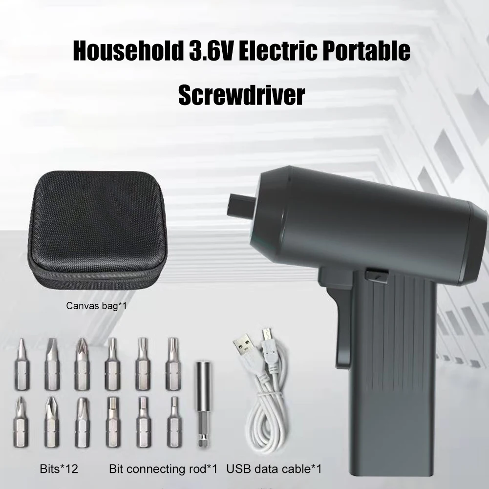 

Electric Cordless Screwdriver Rechargeable 5N/M Torque Practical Drill Power Screwdriver Set for Camera Mobile Phone Repair