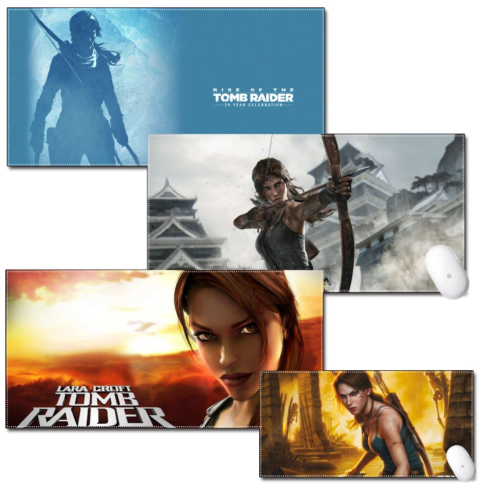 

Computer Mousepad Play Large Mat with Locking Edge High Quality Durable cool sexy girl tomb raider