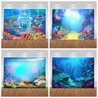 MOCSICKA фон для фотосъемки с изображением русалки подводный мир замок Дети Девочка День Рождения Торт разбивать фон Декор Фотостудия