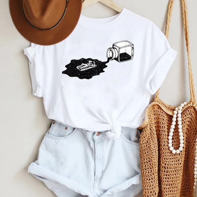 

ZOGANKIN Graphic T Tops Women Cartoon Whale Grpahics Sweet Lovely Trend 90s Fashion Summer Lady Print Tee Female Tshirts Clothes