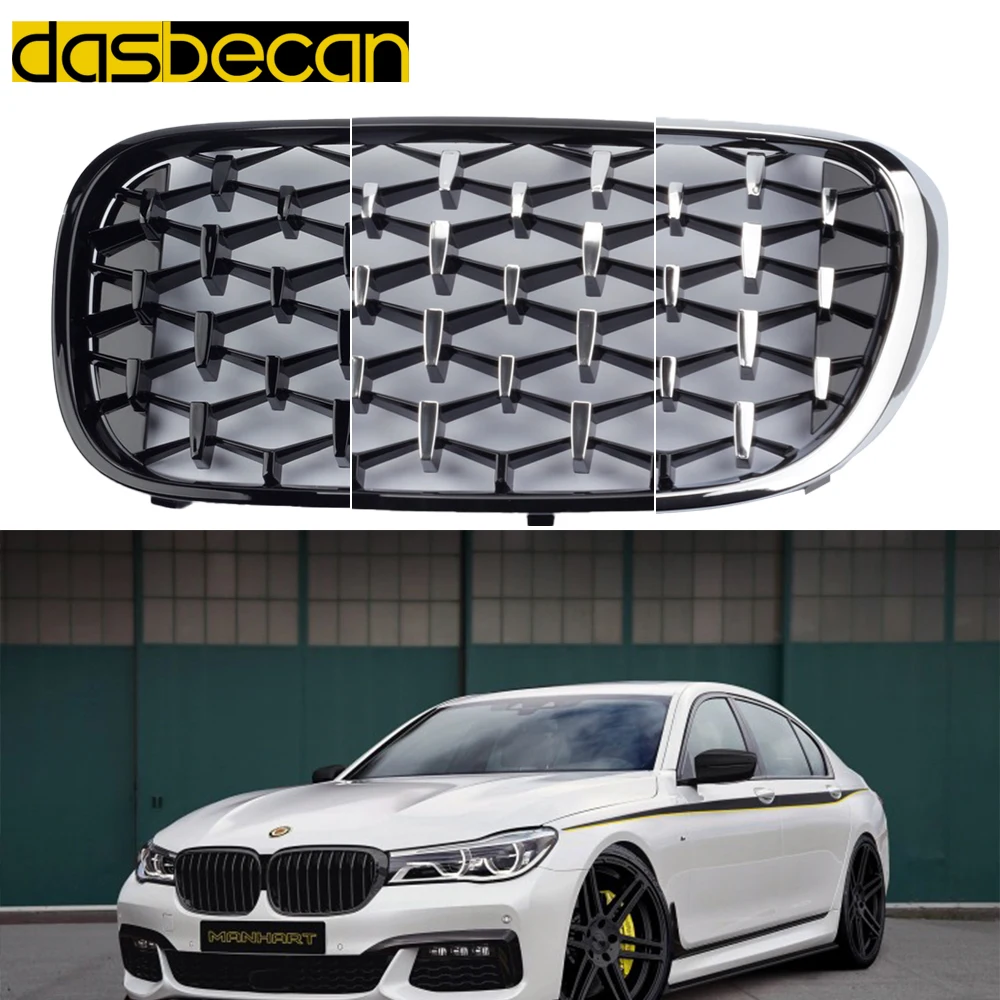 Car Front Bumper Diamond Kidney Racing Grill For BMW 7 G11 G12 730i 740i 750i 740e 725d 730d 2015-2020 Replacement Grilles