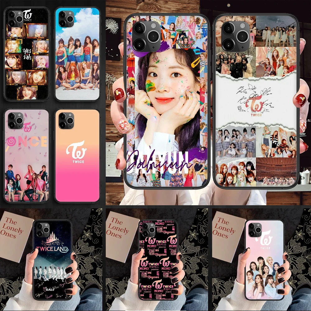 Чехол для телефона с двойным kpop корпусом iphone 5 5s se 2 6 6s 7 8 12 mini plus X XS XR 11 PRO MAX черный