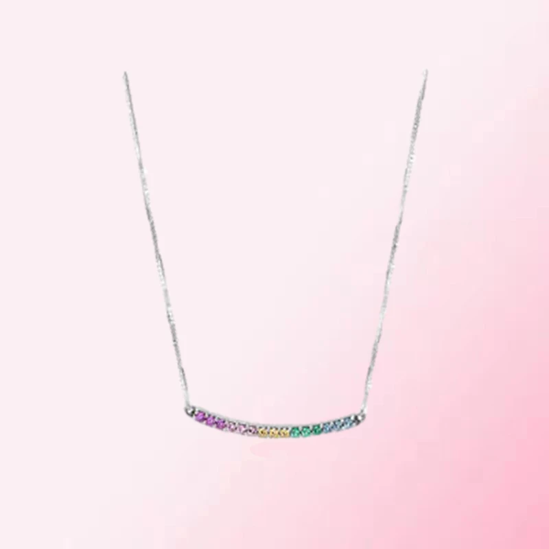 

1:1 Make PanDO 925 Sterling Silver Customized Colorful DIY Necklace