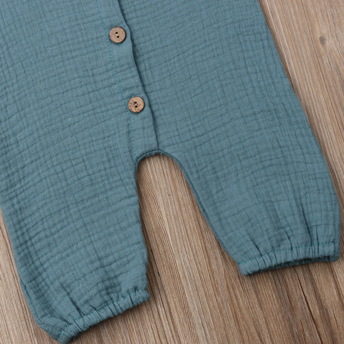 

2Colors Baby Girl Boy Clothes Solid Button Romper Sleeveless O-Neck Casual Jumpsuit Summer Cotton Blend Breathable Outfits 0-18M