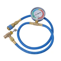 car ac air conditioning r134a refrigerant recharge measuring charging hose with pressure gauge measuring copper accessories kit