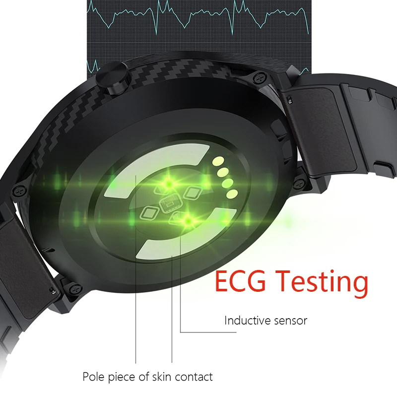 Смарт-браслет для мужчин ЭКГ + PPG HRV водонепроницаемый ip68 1 3 дюйма измерение
