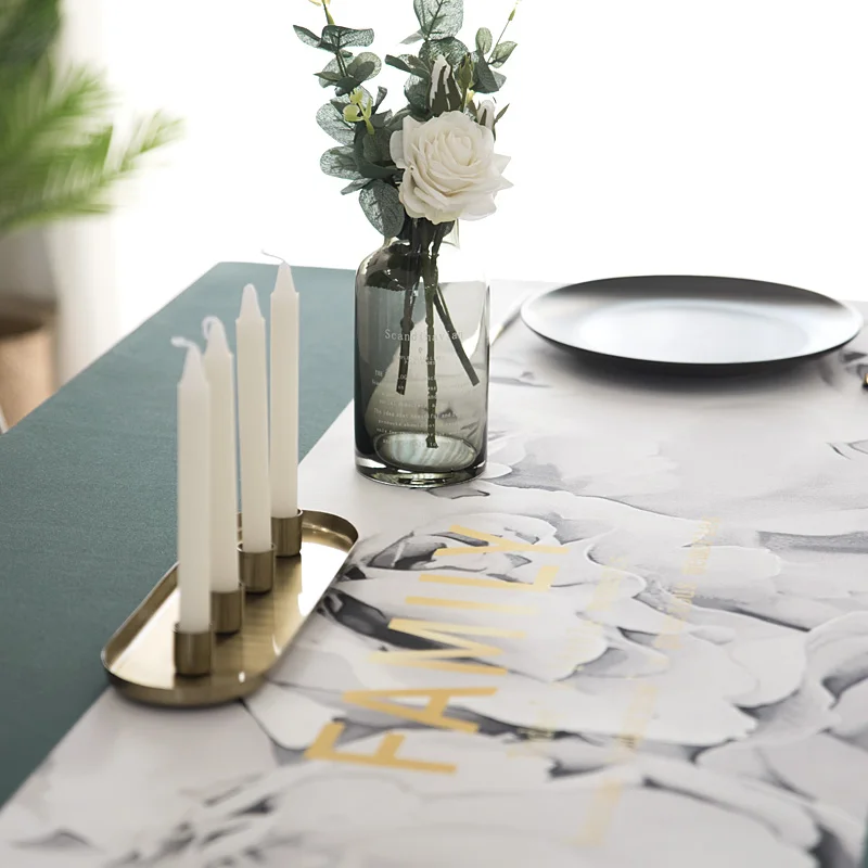 Все размеры с цветочным принтом влагостойкая скатерть рисунком розами