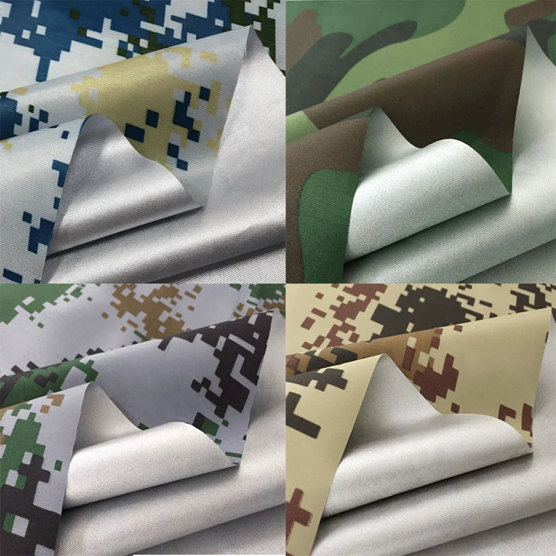 210D Camouflage Waterproof Fabric By The Meter Per for Tent Car Cover Sew Ripstop Awning Oxford Cloth Polyester Painted Silver