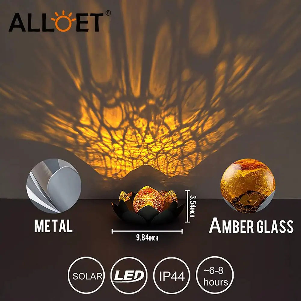 

1Pcs Solar Lamp lotus Garden Lighting Flower Garden Decoration Outdoor Night Lights Stakes Yard Lawn LED Lights