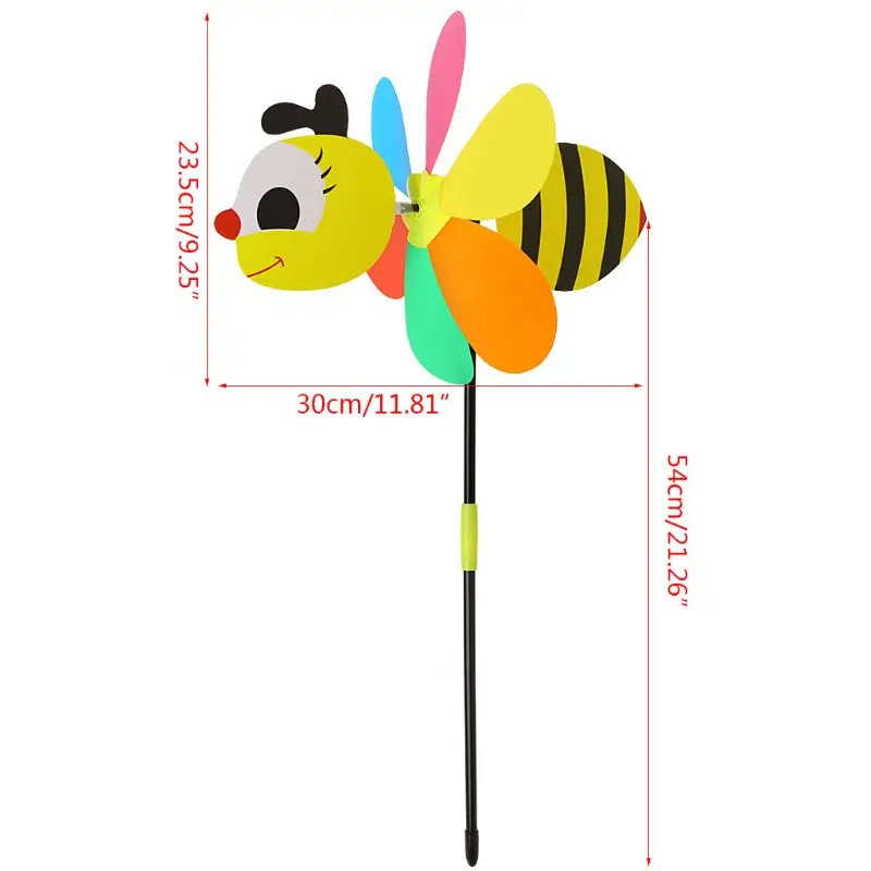 

1PC New Sell 3D Large Animal Bee Windmill Wind Spinner Whirligig Yard Garden Decor