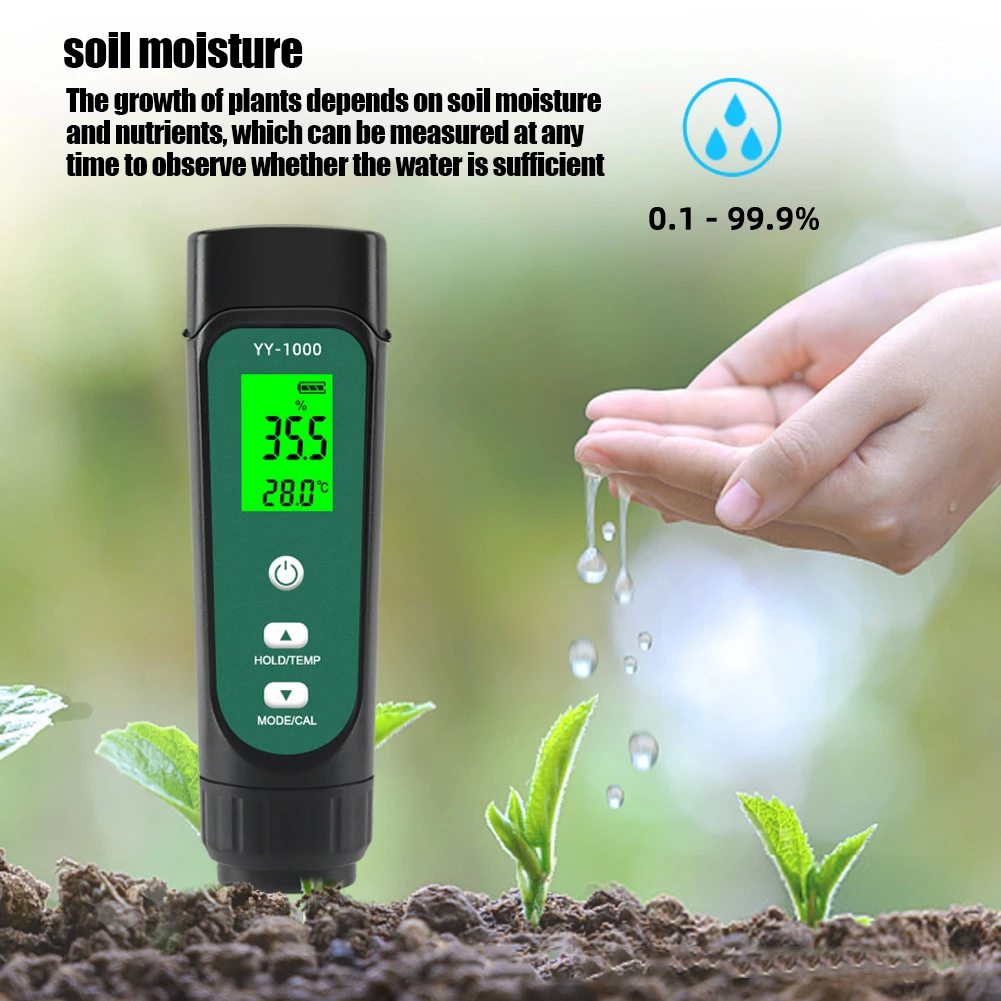 

3 In 1 Digital Soil Tester Moisture Temperature Meter Soil Analyzer for Orchard Garden Farm Planting Measurement Device Tools