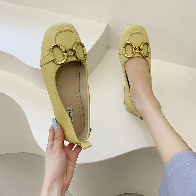 Женские балетки наряд Снова в школу для девочек Осенние плоские лоферы с пряжкой