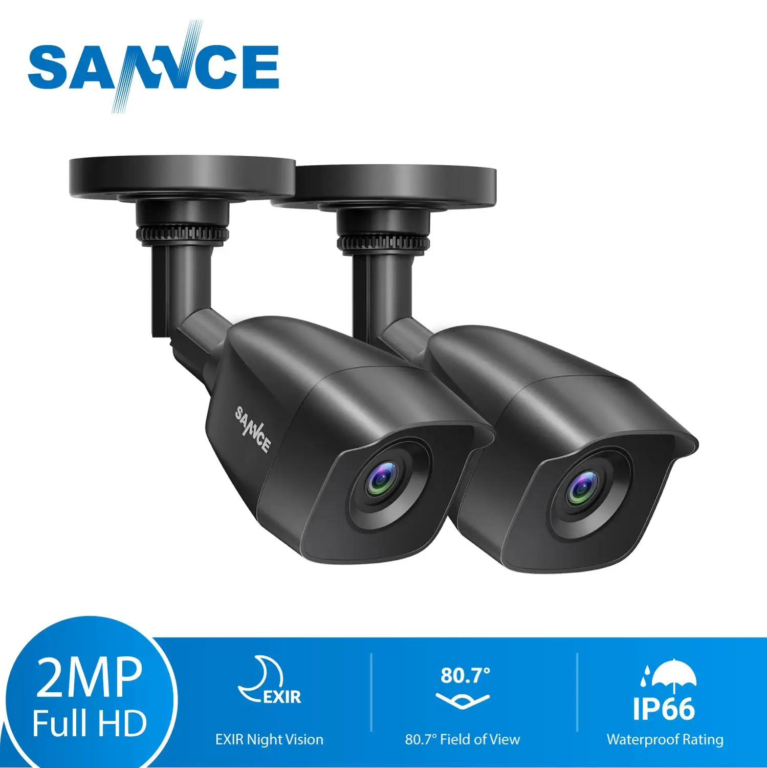 Камера видеонаблюдения SANNCE 2 шт. 1080 МП P TVI|camera security system|camera track systemcamera monitor system |