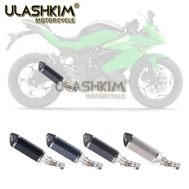 Мотоциклетная выхлопная контактная средняя труба для Kawasaki Z250 2008- Ninja 300 2013- Ninja 250R 2008