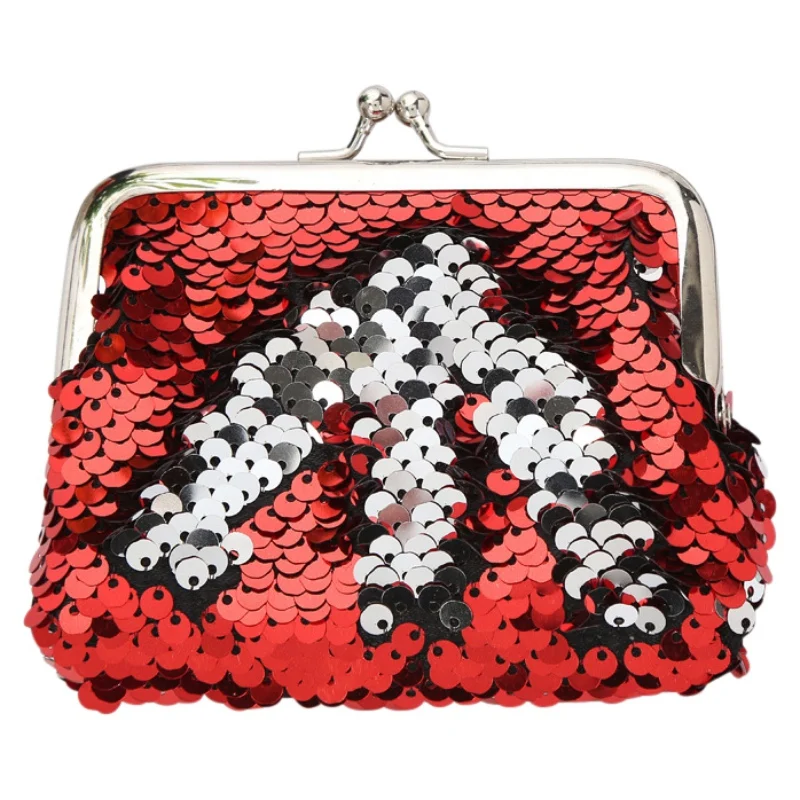 Блестящий кошелек с блестками на застежке для монет держатель карт клатч сумка