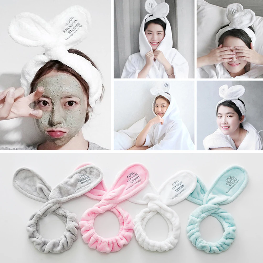 M MISM коралловый флис письмо OMG головные повязки с бантиком для женщин девочек мыть лицо эластичная чалма лента для волос Макияж Аксессуары для волос
