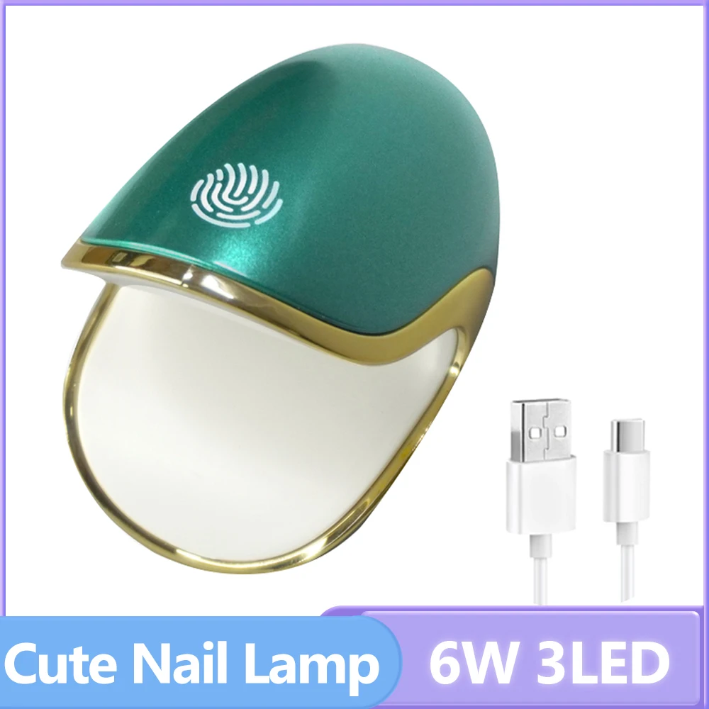 Portable UV Ice Lamp For Drying Gel Polish Portable 6W Q6 LED Lamp Nail Dryer 3 LEDsMini Manicure Tools Home Use Nail lamp