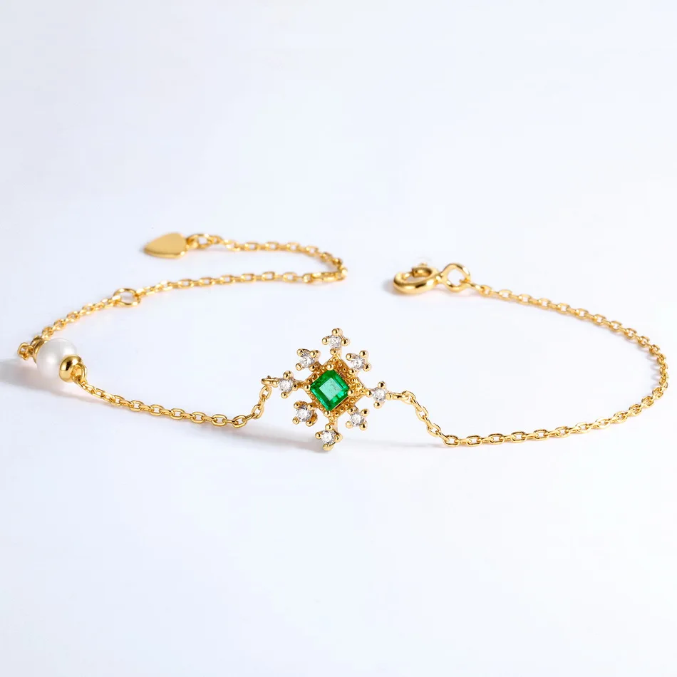 Браслеты ALLNOEL из стерлингового серебра 925 пробы для женщин 100% натуральный изумруд