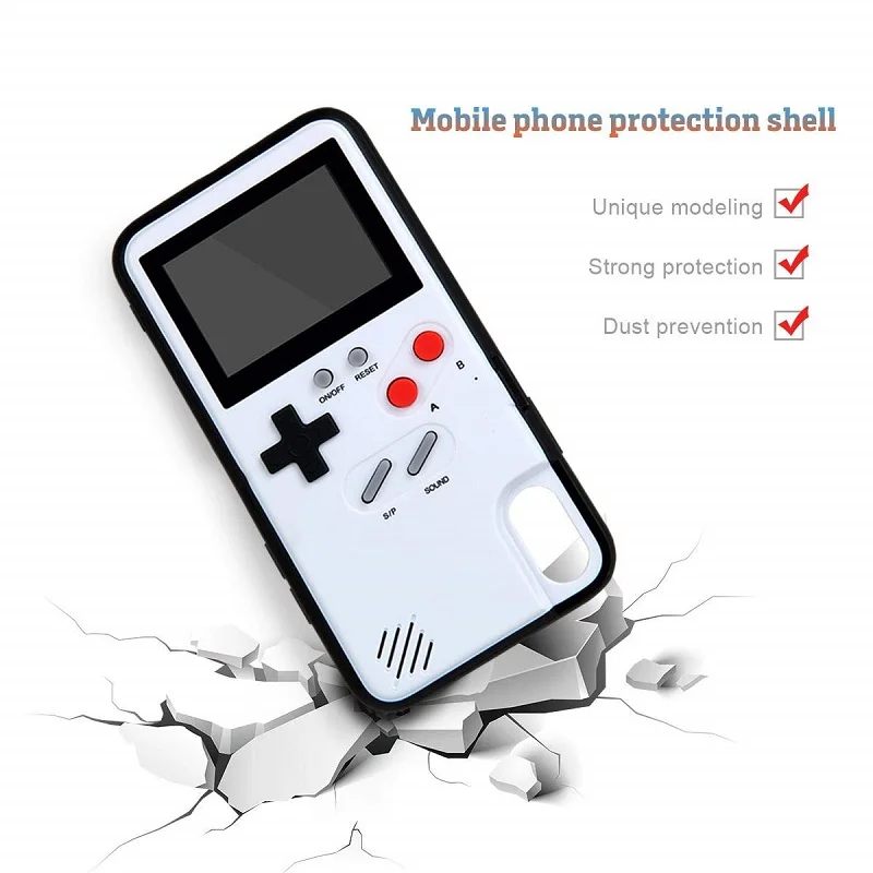 Чехол игровой Caseboy Teris для телефона iphone 11 Pro Max Полноцветный 3D видео чехол Gameboy iPhone Xs