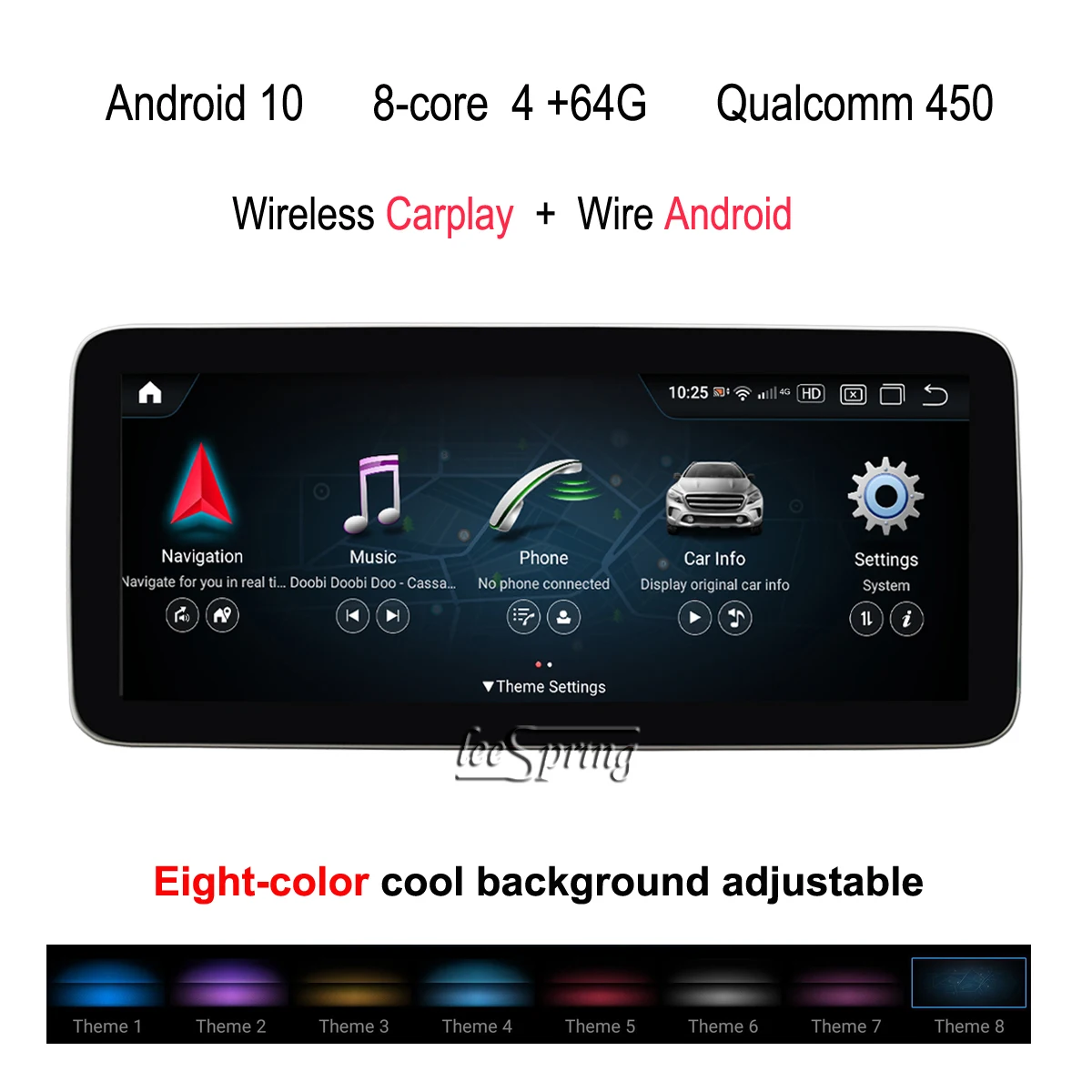 

Qualcomm 8-core MSM8953 Car Multimedia Player For Mercedes Benz C-Class W204 C204 S204 NTG4.5 2011-2014 with Carplay Auto 4G LTE