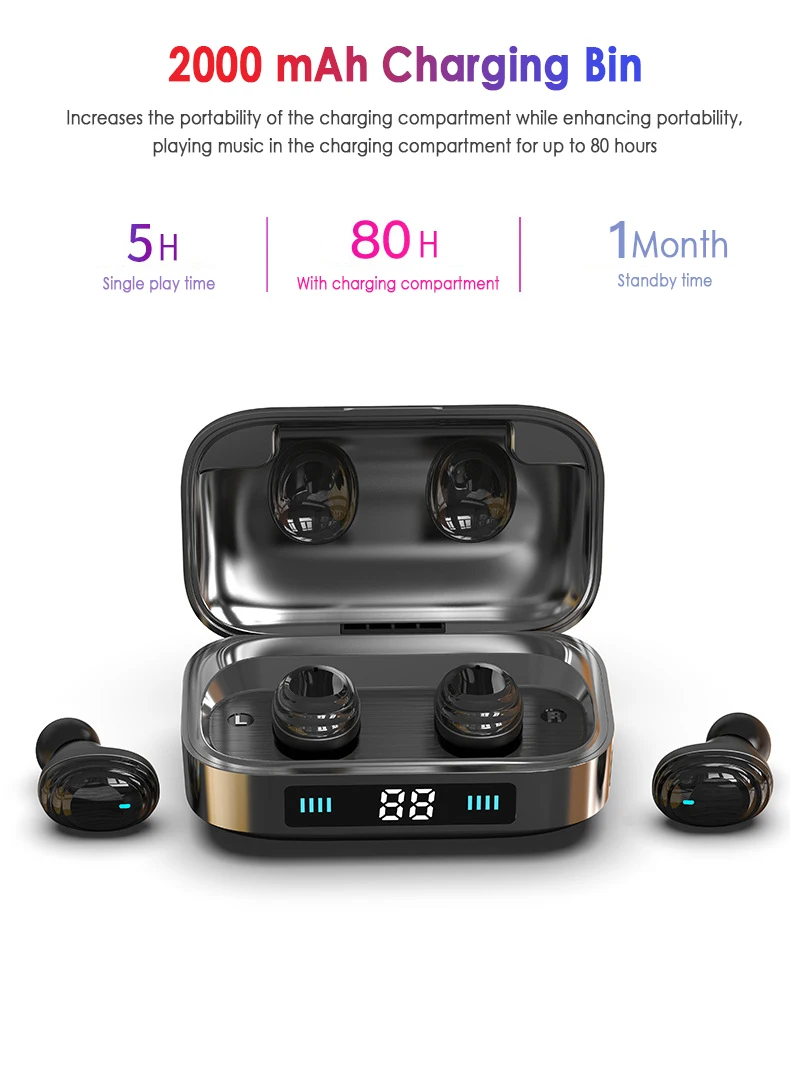 Новые беспроводные наушники TWS Bluetooth 5 0 вкладыши для Iphone Samsung Huawei Xiaomi|Наушники и