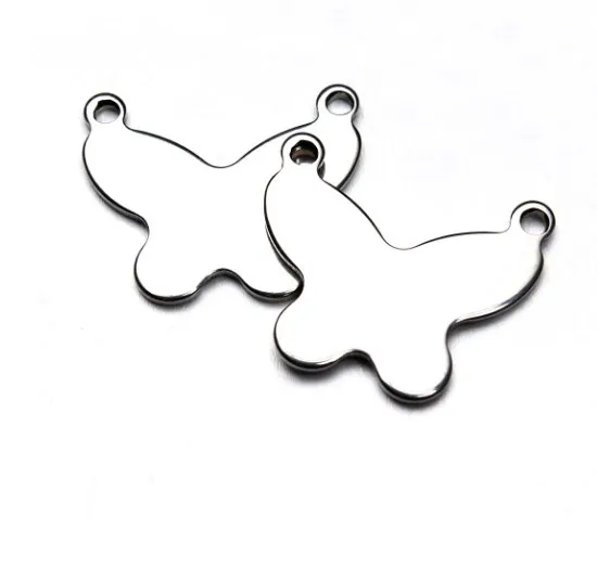 

10pcs/lot 17mm*20mm butterfly stainless steel Connector Metal Alloy Pendant For DIY bracelet Jewelry Making fy5df