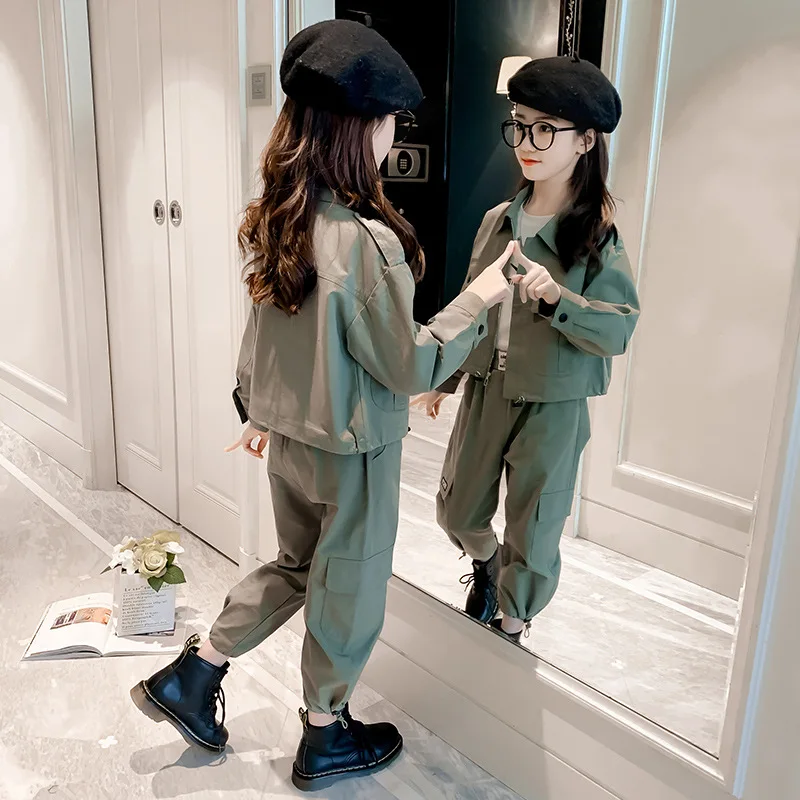 

100% Cotton Children's Clothes Set Baby Girls Top + Pants 2pcs/Set Kids Spring Summer Costume Toddler Teenage Girl Clothing