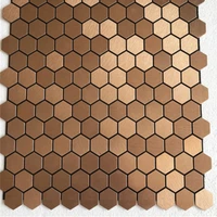 metal aluminum composite panel hexagonal fan shaped mosaic tile wall ktv hotel bar adhesive self adhesive wall stickers