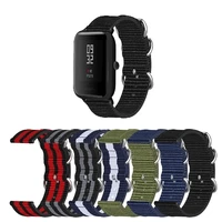 nylon watchband wrist band strap for xiaomi huami amazfit bip lite youthgtr 42mmgts smart watch 20mm wristband bracelet correa