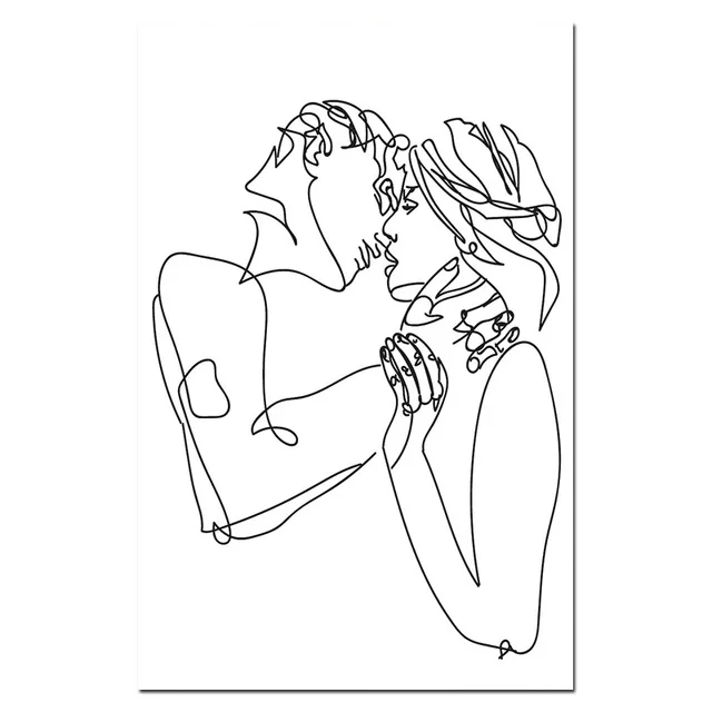 Домашние модульные принты минималистичные настенные картины для пар поцелуй