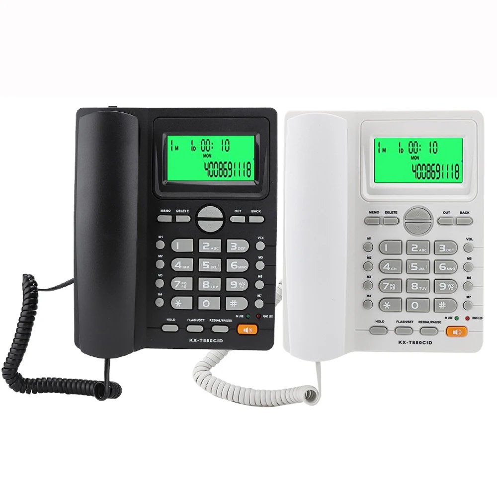 

Home Landline Phone Desktop Corded Telephone Fixed Phone with Caller ID Display Support Mute Pause Re-dial for Home Office Hotel