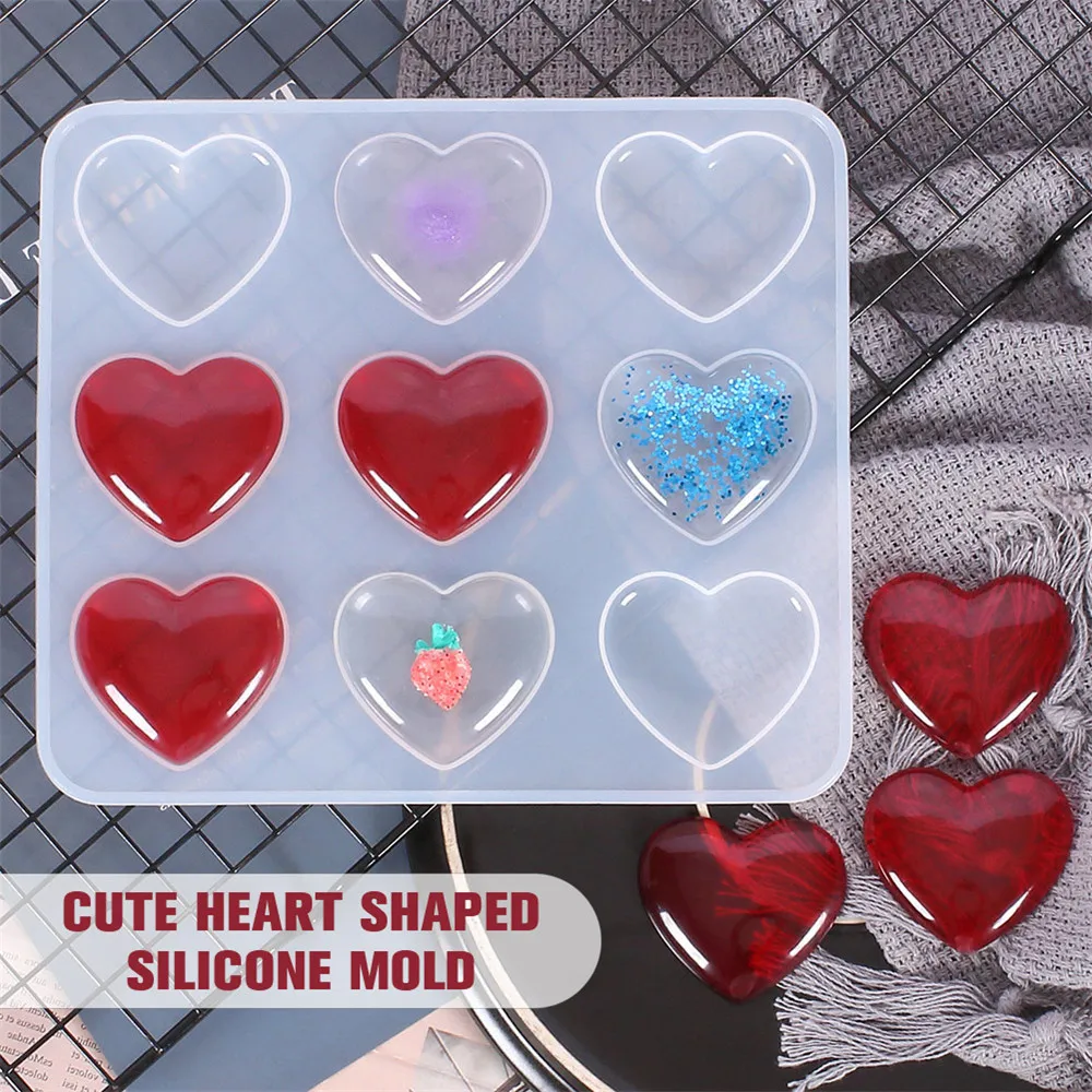 Пиксельная силиконовая форма в форме сердца УФ-отверждаемая эпоксидная смола