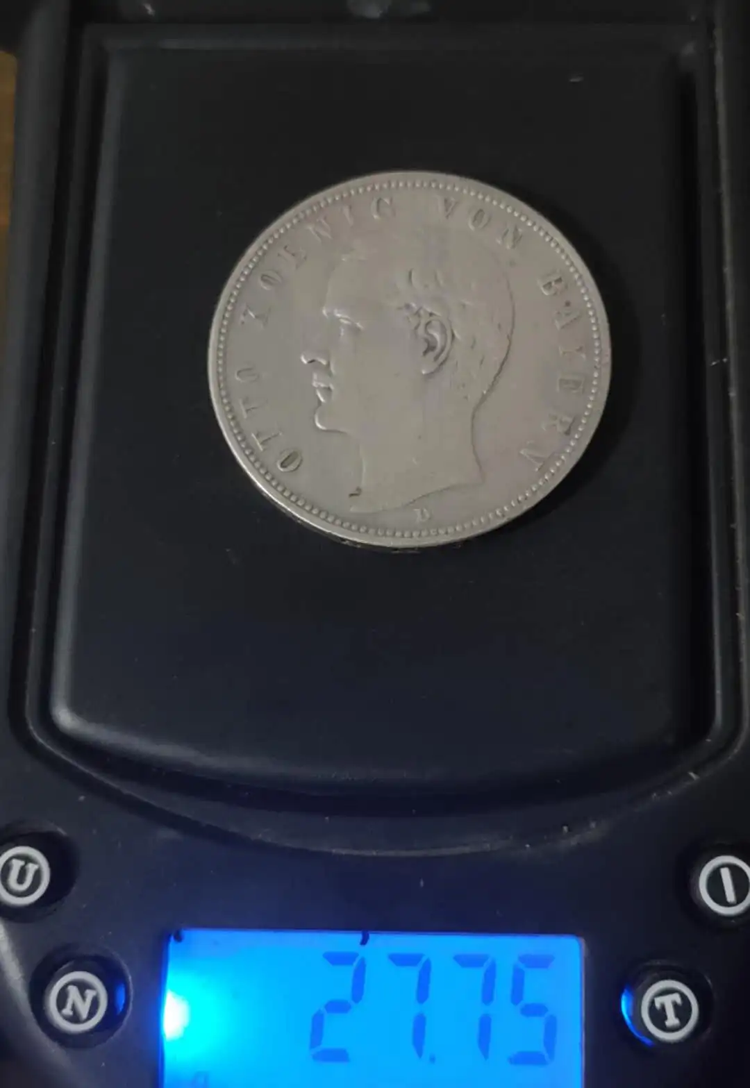 Германия 5 Марк Кинг Отто Баварии старая 100% Настоящее серебро оригинальные