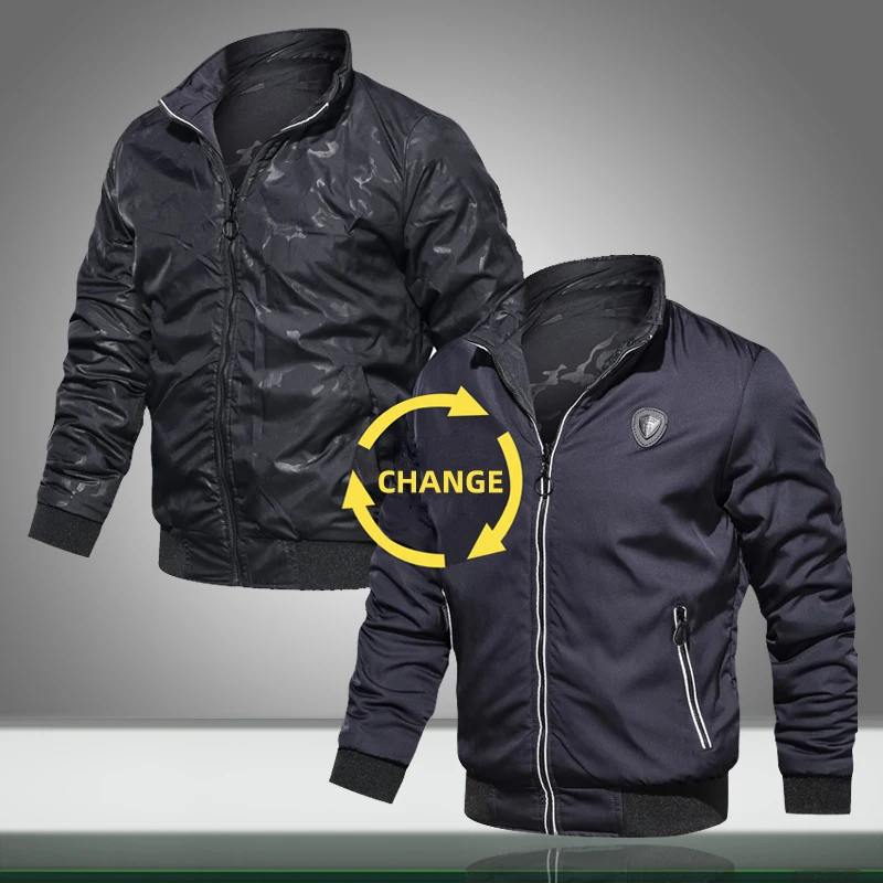 Мужская повседневная куртка-бомбер Новинка осени 2020 однотонная мужская одежда