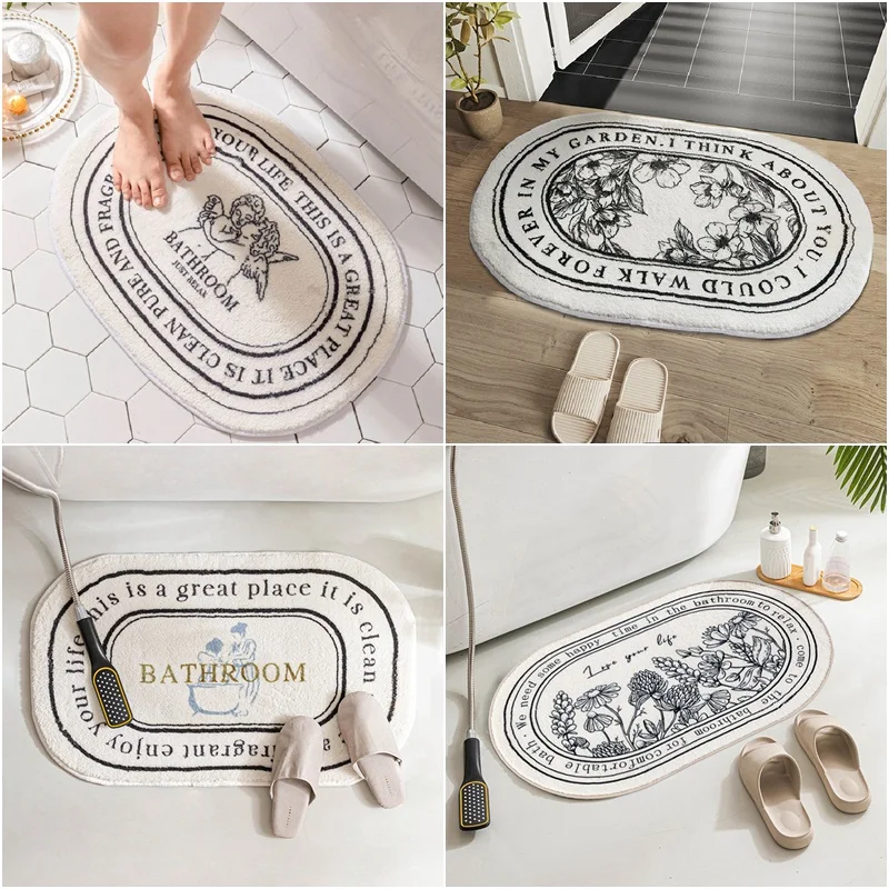 

Non-Slip Bath Mat INS Style Doormat Absorbent Carpets Entrance Mats Balcony Porch Area Rugs Living Room Bathroom Tapis