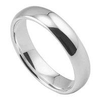 40hot unisex simple high polish plain dome finger ring couple engagement jewelry gift