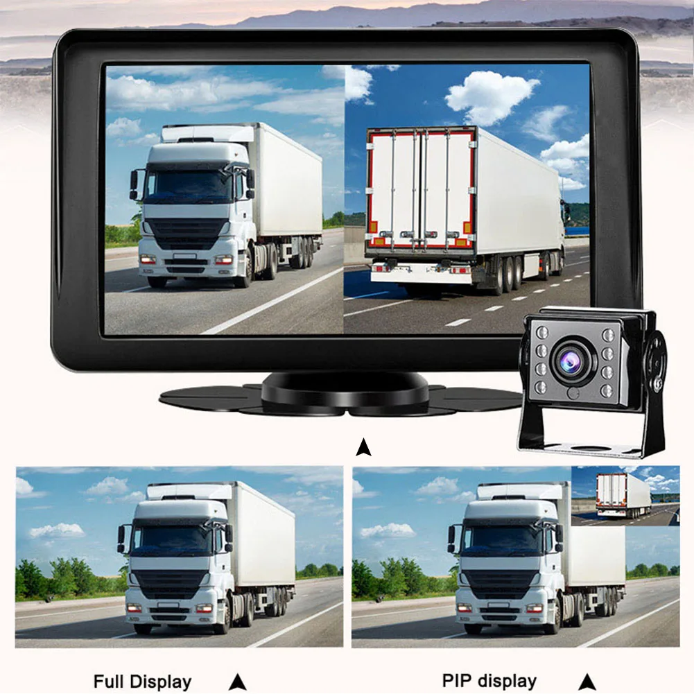 

Phisung GT7 7 inch Car Truck Bus DVR Dashboard Camera 1080P Full HD Night Vision Dashcam + Rear View Camera + TF Card