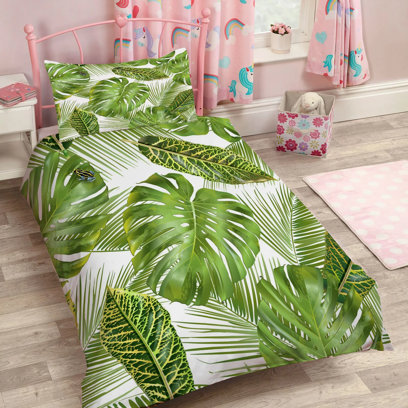 2 шт. завод Зеленый Джунгли с паттерном в форме листьев пододеяльник подушка