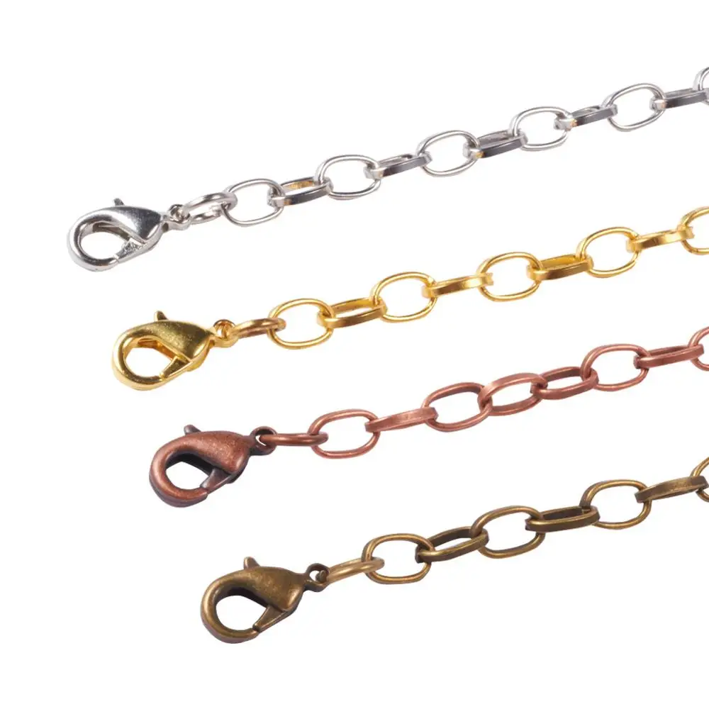 10 шт. браслеты античная бронза Железный крест регулируемые цепочки для браслетов