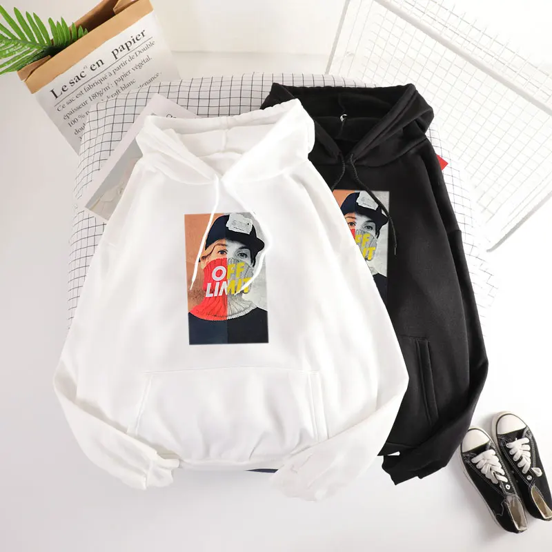 Shellsuning/Зимние Повседневные одноцветные толстовки для женщин Толстовка Harajuku с