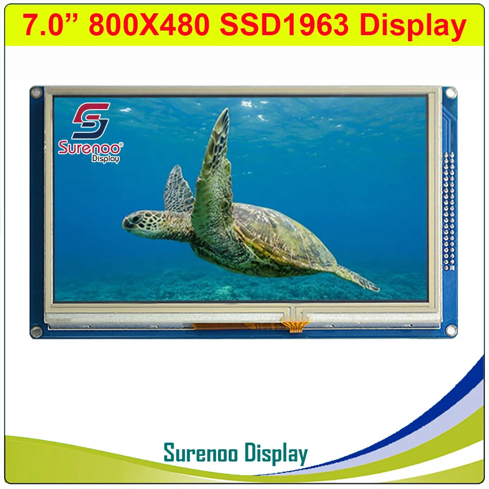 7," 7" дюймов 800*480 SSD1963 TFT резистивный сенсорный ЖК-модуль дисплей экран панель с PCB адаптер для STM32/51/AVR