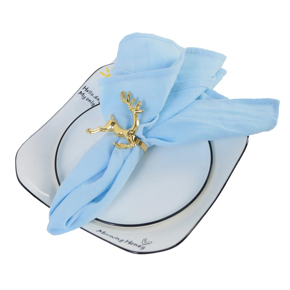 

Kitchen Cloth Dinner Napkins 100% Cotton Reusable Table Napkins Soft Durable Mitered Corners Washable Blue