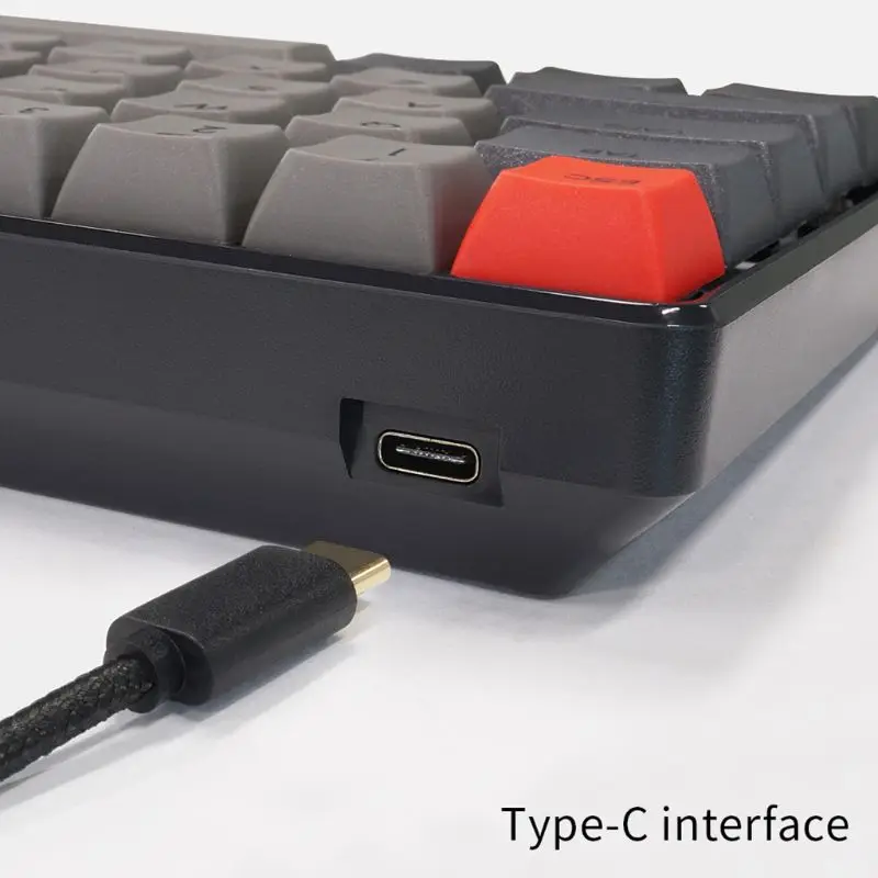 

RGB LED Backlit Wired Mechanical Keyboard,Portable Compact Waterproof Mini PBT