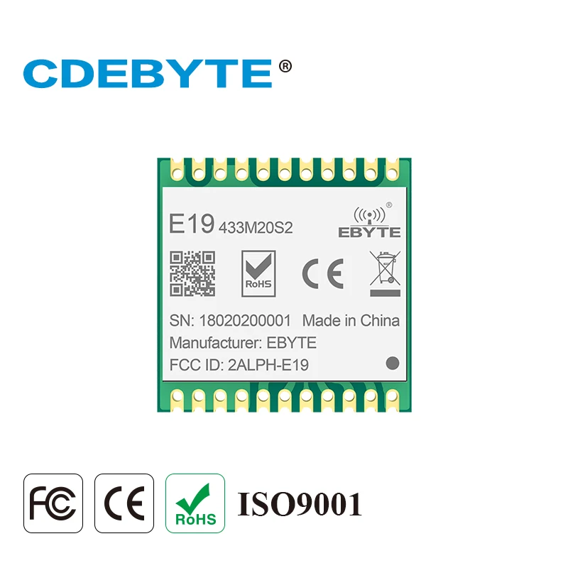 

Ebyte E19-433M20S2 SX1278 LoRa 433MHz 20dBm 100mW IoT Long Range SPI RF Module Sub 1GHz Small Size LoRa TM Wireless Transceiver