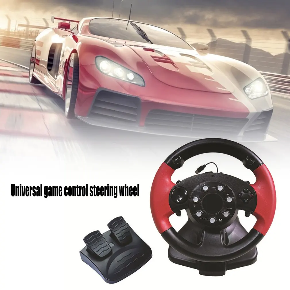 

4 IN 1 Gaming Racing Steering Wheel Pedal Vibration Racing Game Controller for Ps3/Ps2/STEAM/PC-DINPUT/X-INPUT