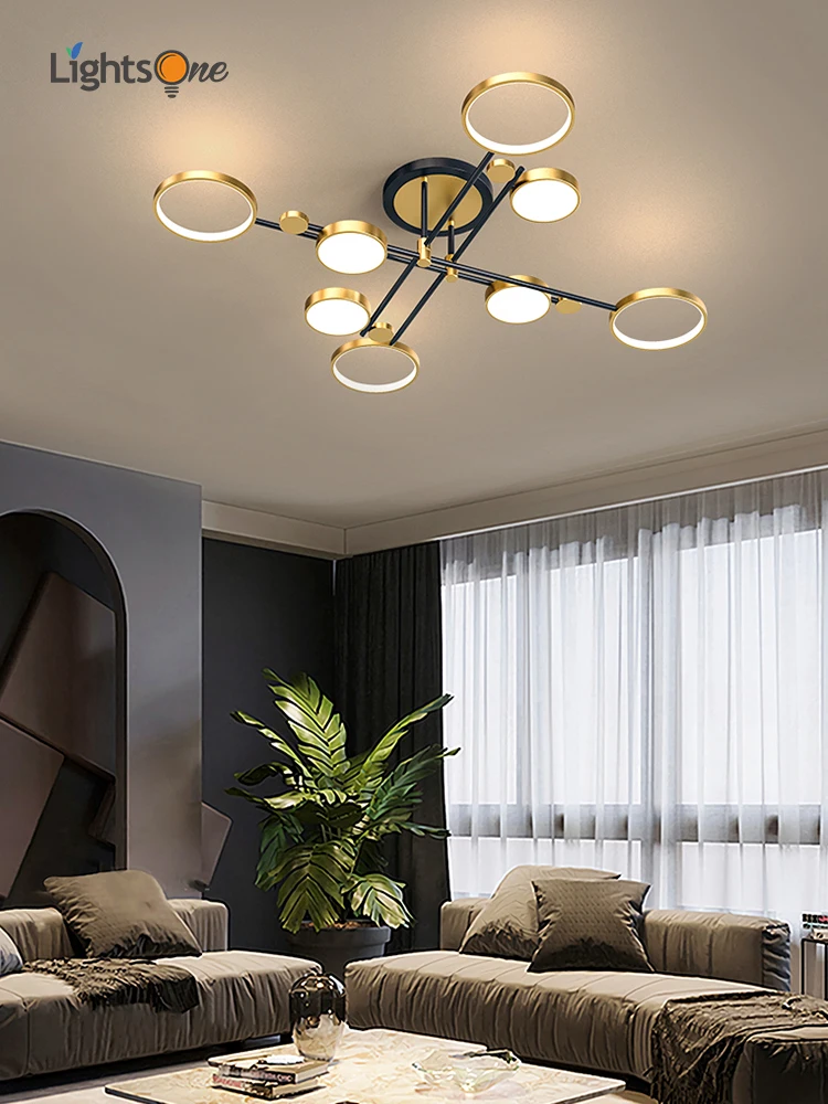 

Modern minimalist living room lamp light luxury art Nordic restaurant chandelier