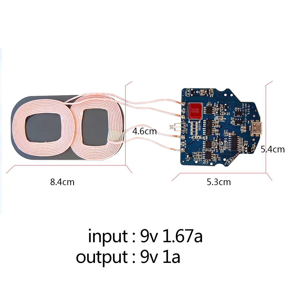 10w qi fast wireless charger pcba for iphone 13 2 coils wireless quick charger pcba for samsung s20 free global shipping